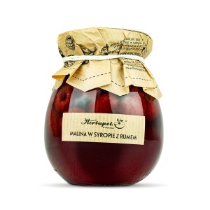 malina w syropie z rumem -beczułka- 260g Herbapol Kraków