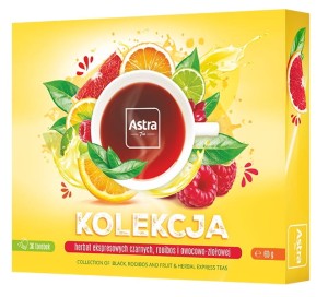 KOLEKCJA herbat rooibos i owocowo-ziołowych 36szt 60g Astra