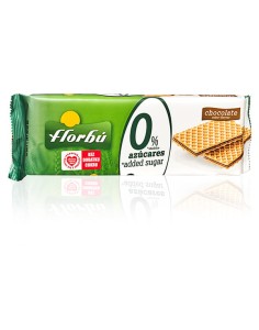 WAFELKI nadziewane kakaowe bez cukru 160G  Florbu
