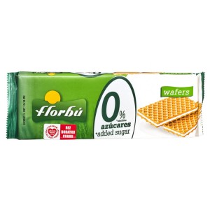 Wafelki nadziewane bez cukru 160 g Florbu