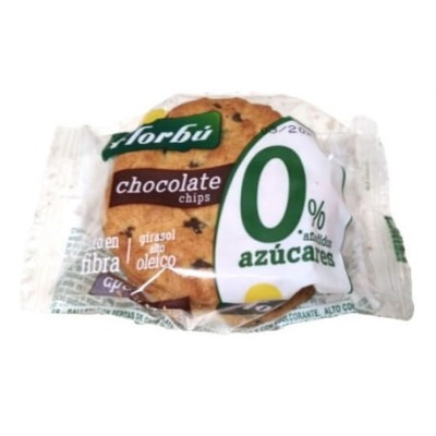 Ciastka kruche z kawałkami czekolady bez cukru 45 g Florbu