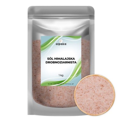 Sól himalajska drobnoziarnista 1kg ALPAKA