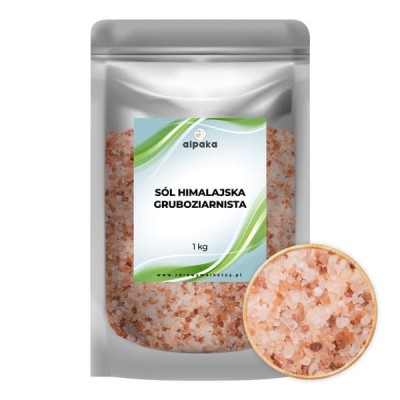 Sól himalajska gruboziarnista 1kg ALPAKA