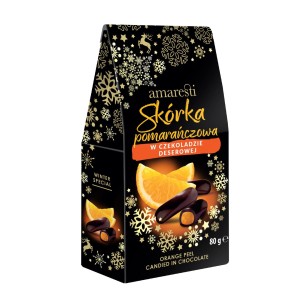 Skórka pomarańczowa w czekoladzie deserowej 80g AMARESTI