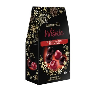 Wiśnie w czekoladzie deserowej 80g AMARESTI
