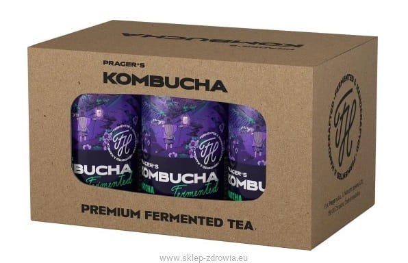 Kombucha Matcha Prager's ZGRZEWKA 6szt * 330ml Premium Rosa
