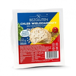 Chleb wieloziarnisty bez dodatku cukrów 200g BEZGLUTEN
