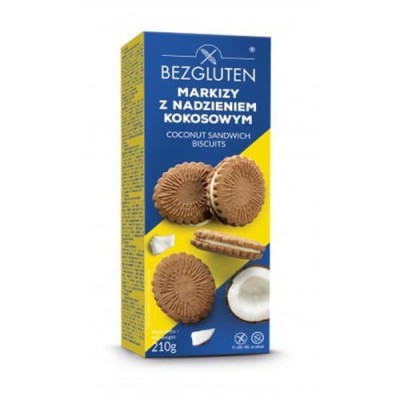 Markizy z nadzieniem kokosowym bezglutenowe 210g BEZGLUTEN