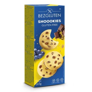 Ciasteczka z czekoladą i rodzynkami Shoookies bezglutenowe 165g BEZGLUTEN