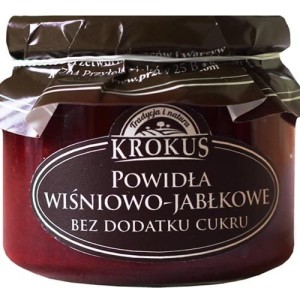 Powidła wiśniowo jabłkowe bez dodatku cukrów 310g KROKUS