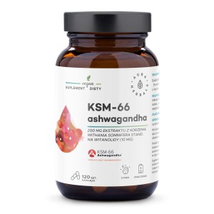 Ashwagandha, KSM-66 Korzeń 200 mg AURA