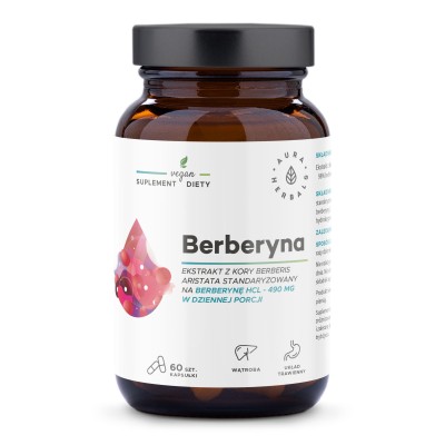 Berberyna 490 mg, Berberis aristata 60 kapsułek AURA