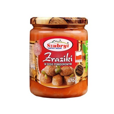 Zraziki w sosie pomidorowym 470g SZUBRYT