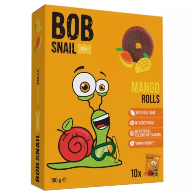 Przekąska owocowa Rolls Jabłko Mango 100g BOB SNAIL