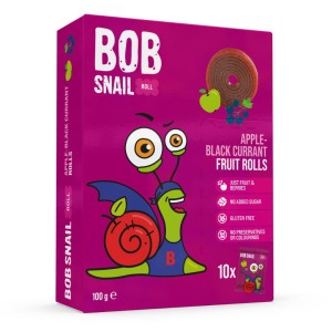 Przekąska owocowa RollsJabłko Czarna Porzeczka 100g BOB SNAIL