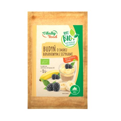VITALLY FOOD Budyń banan z jeżynami BIO 38g