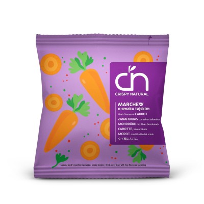 Chipsy marchew o smaku tajskim 18g CRISPY NATURAL