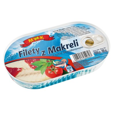 Filety z makreli w sosie pomidorowym 170g M&K