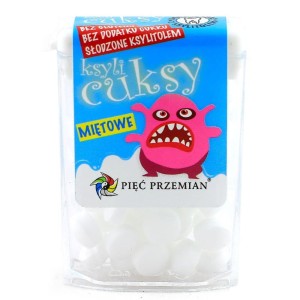 KsyliCuksy miętowe bez dodatku cukru 13g PIĘĆ PRZEMIAN