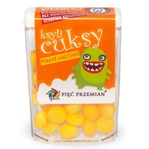 KsyliCuksy pomarańczowe bez dodatku cukru 13g PIĘĆ PRZEMIAN