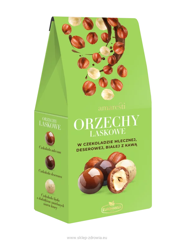 Orzechy laskowe w czekoladzie mix 80g AMARESTI