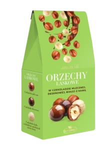 Orzechy laskowe w czekoladzie mix 80g AMARESTI