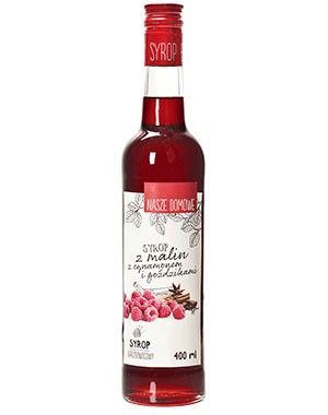 Syrop z malin z CYNAMONEM I GOŹDZIKAMI 400ml Nasze Domowe