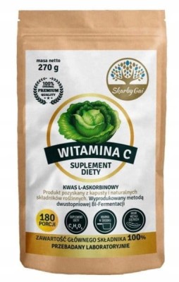 witamina C z kapusty KWAS L-askorbinowy naturalny 270g Skarby Gai