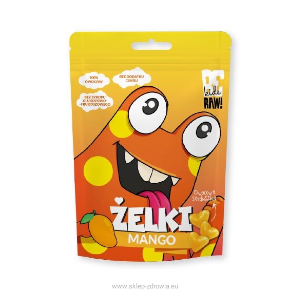 żelki Mango BEZ CUKRU 35g BeRaw Kids Purella