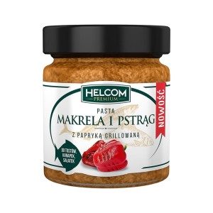 Pasta rybna MAKRELA i PSTRĄG  z grillowaną papryką 180g Helcom
