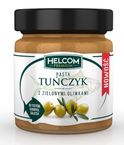 Pasta rybna TUŃCZYK z zielonymi oliwkami 180g Helcom