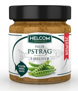 Pasta rybna PSTRĄG z zielonym groszkiem 180g Helcom